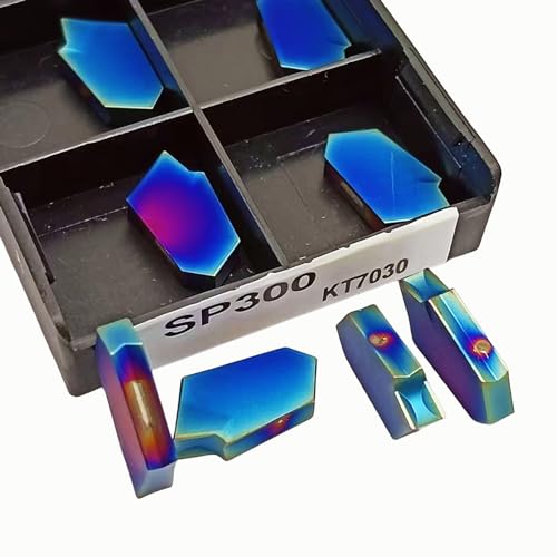 10 piezas SP300 KT7030 placas carburo ranuradas para torno miniatura 6
