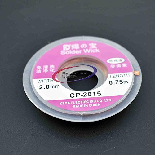 5Pcs 2.0mm CP-2015 Soldering Wire Braid 1.5m 0.75m 5FT Desoldering Pump Welding Sucker Remover (1.5M)