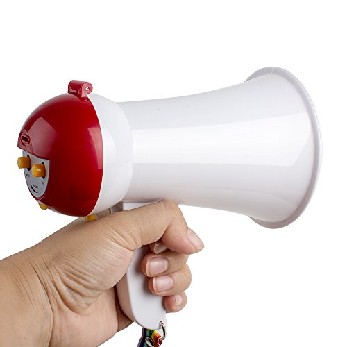 Denshine Mini Bullhorn Megaphone Speaker Foldable Portable Handheld Megaphone Loud Speaker Bullhorn Voice Amplifer