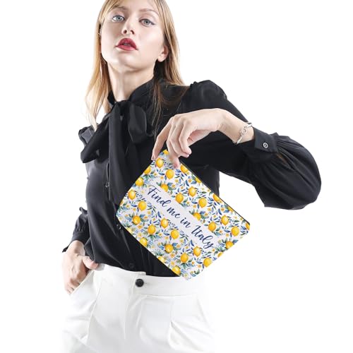 Italian Lemon Makeup Bag Italy Lemon Themed Gift Amalfi Coast Gift Positano Lemon Bag Souvenir Gift Bag Find me in Italy (Find me in Italy 3uk) - Image 4
