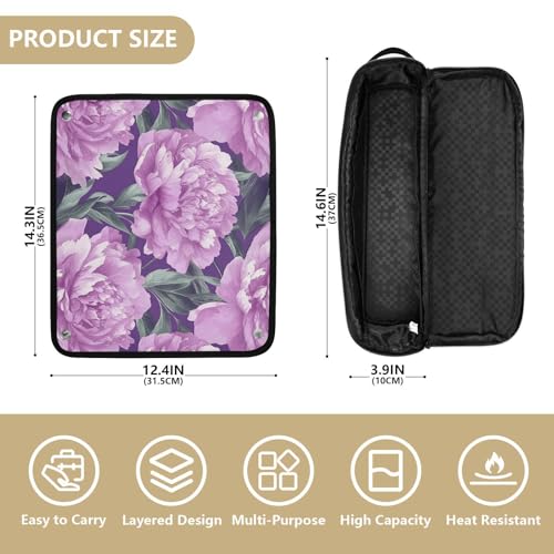 Bolsa organizadora 2 en 1 para herramientas de cabello resistente al calor miniatura 4