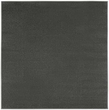TAPISO Mono Quadrat Teppich Kurzflor UV-beständig Dunkelgrau Einfarbig für Wohnzimmer Schlafzimmer Kinderzimmer Modern Ö
