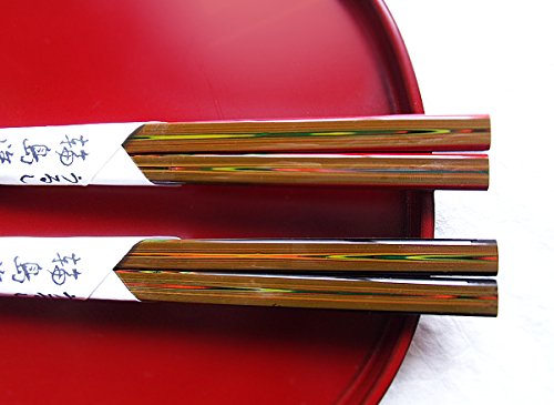 Amazon｜最高級輪島塗漆器 100回塗り研ぎ出し 1膳桐箱入り (黒)｜箸