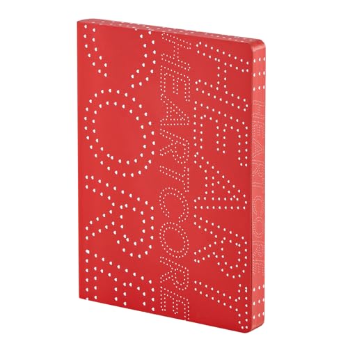 Carnet A5+ nuuna pour projets professionnels | Journal intime durable en cuir rouge - 2