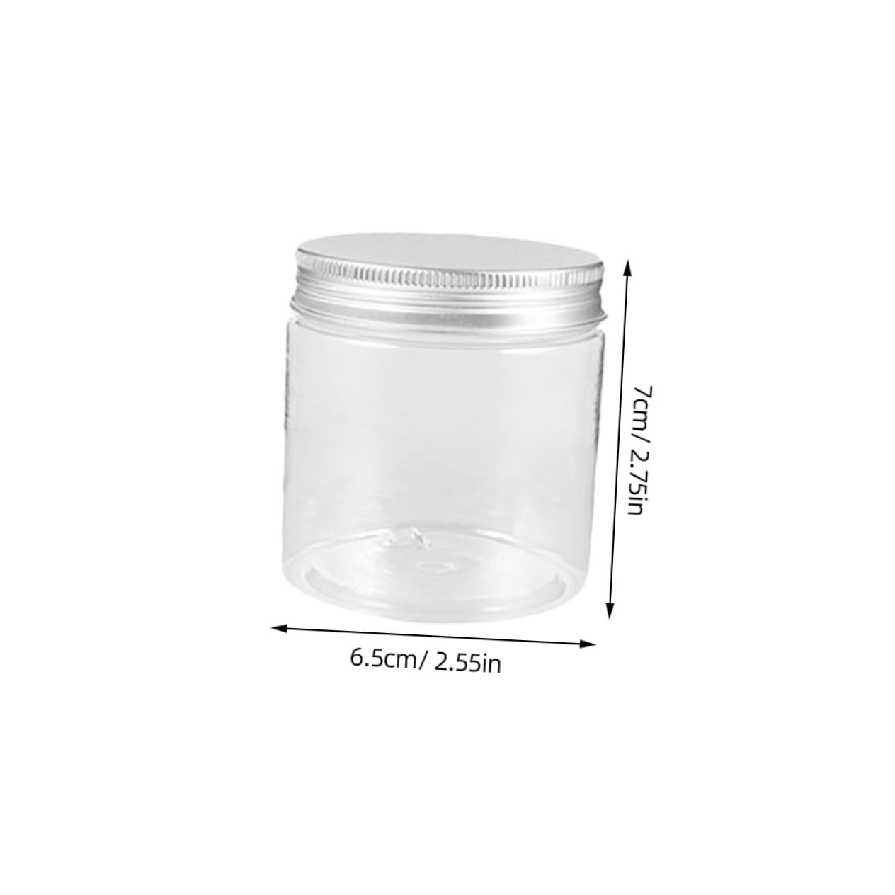 OUNONA 12 Stück Kleine Vorratsgläser mit Aluminiumschraubdeckel 200ml Stilvolle und Haltbare Pet Gläser für Küchenaufbewahrung zum Einmachen und Verschenken