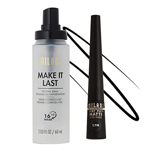 Milani Make It Last Setting Spray y Delineador Líquido Mate miniatura 1