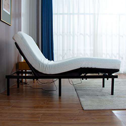 Majnesvon Adjustable Bed Frame Base,5 Minute Assembly, One Touch Comfort Positions, Advanced Smooth Silent Operation, Under Bed Light And Usb Port, Twin Xl (Twin Xl) #TOP2