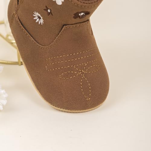 Image of Meckior Baby Girls Cowboy Tassel Boots Side Zipper Moccasins Soft Bottom Non-Slip Toddler Shoe