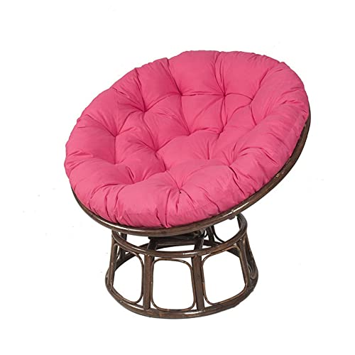 Morbuy Cojines sillas Jardin papasan, Suave y Acogedor Cojín Redondo Poliéster Cojín de Sillón para Interiores Exteriores Sala Cojín de Asiento (Rosa roja,50x50CM)