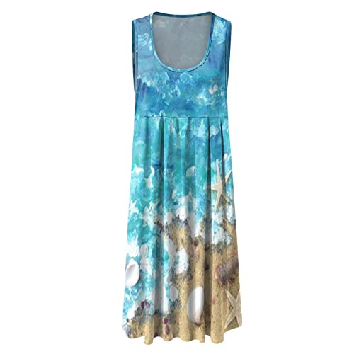 Vestidos de trabalho para mulheres verão sem mangas casual estampado vestido de verão elegante vesti