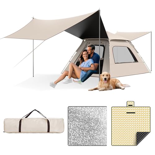 Carpa portátil para camping con toldo y tapete de picnic miniatura 1