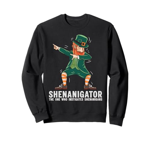Shenanigator Dabbing Leprechaun Funny Irish St Patrick Day Sweatshirt