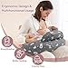 AMASKY Plus Size Breastfeeding Pillow for Ergonomic Comfort & Support, Easier Nursing, Fit, Removable Cover, Machine Washable, Letter Pattern(Grey), Pallet of Product