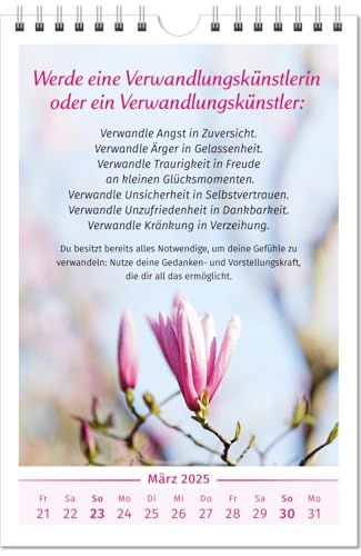 Der Lebensfreude-Kalender 2025: Der Original-Wandkalender, der meistgekaufte Kalender Deutschlands, 40 Blatt mit Spiralbindung. Mit motivierenden ... psychologischen Impulstexten und Naturfotos