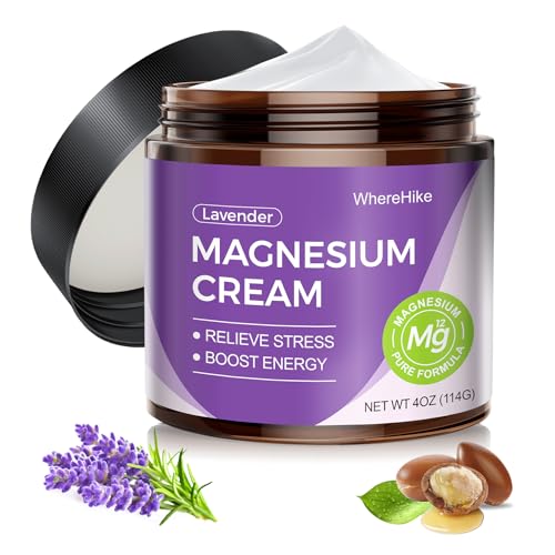 STILIP Natural Topical Magnesium Cream – Magnesium Lotion for Nighttime Skin Care, Lightweight Moisturizing Body Cream for Deep Hydration-Lavender