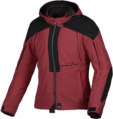 Veste moto imperméable dames Macna Territor blouson textile Bourgogne XS