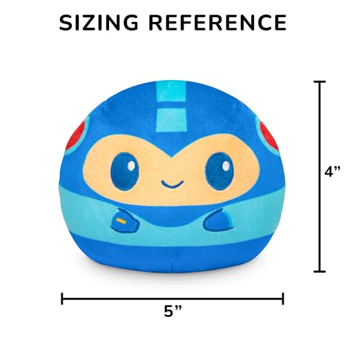 TeeTurtle Reversible Capcom Mega Man + Rush Plushie 4-Inch Blue + Red Two-Sided Flip Plush Toy with Embroidered Details Cute Mini Collectible Plush for Kids, Teens, and Adults by TeeTurtle - Image 4
