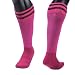 Lovely Annie Unisex Children 1 Pair Knee High Sports Socks for Baseball/Soccer/Lacrosse 003 XS(Rose)