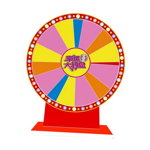 CarpNettore Tabletop Prize Turntable Roulette Wheel Erasable Lightweight Tabletop Fortune Wheel for Promotional Activities Fortune Game, Style A