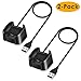 EZCO Compatible Fitbit Versa Lite Edition & Versa Charger (2-Pack), USB Replacement Charging Cable Dock Stand Station Accessories Compatible Fitbit Versa Lite Edition Watch