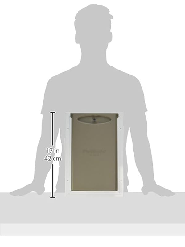 PetSafe Freedom Aluminum Pet Door for Dogs and Cats, Medium, White, Tinted Vinyl Flap by PetSafe - Image 3