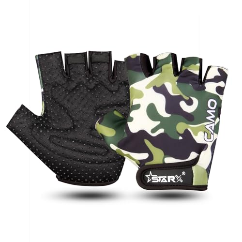STAR X Camo Gym Gloves Army Black for Men and Women