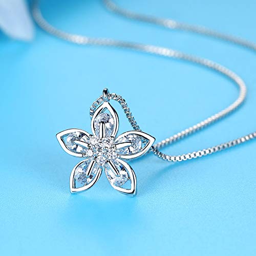 Collier de fleurs pendentif créatif à cinq pétales découpés, cadeau idéal - 4