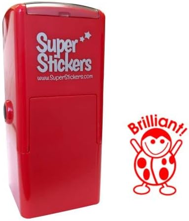 Stamper Solutions SuperStickers Brilliant Ladybird Pre Inked Stamper - Red,Small