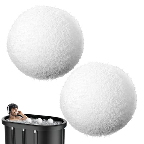 Escoria Para jacuzziss,Esponja De Espuma Para jacuzziss | Absorbedor De Espuma De Baño De Hielo,Bolas De Escoria De Aceite De Filtro De Bañera De Hielo Reutilizables, 2 Accesorios De Baño De Hielo Y I