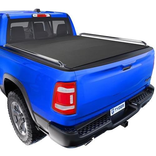 Tyger Auto T2X Low Profile Soft Roll-up in Fabric Truck Bed Tonneau Cover Compatible with 2019-2026 Ram 1500 (Not Fit 19-24 Classic) | 6'4" (76") Bed | TG-BCXD3952