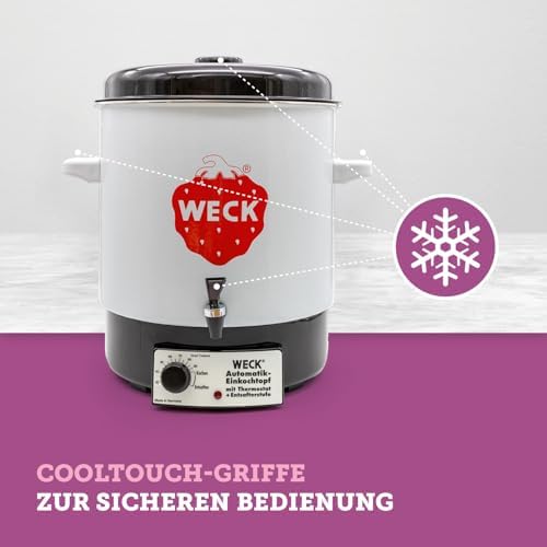 Bild 5 - WECK Einkochautomat WAT14-A Emaille mit Präzisionsthermostat und Auslaufhahn– 29L Einkochtopf, Glühweinkocher, Dampfentsafter, Einweckautomat – Made in Germany, hochwertig & vielseitig
