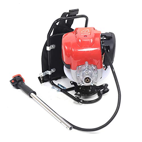 38.7CC 4-Stroke Backpack Concrete Vibrator, 1.4HP Air Cooled Single Cylinder Gasoline Powered Cement Concrete Vibrating Tool, Concrete Screed Polishing Machine 3500 RPM