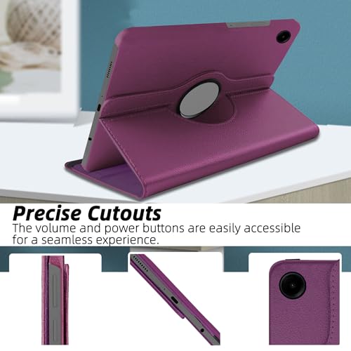 Image of TGK 360 Rotatable Smart Flip Cover for Samsung Galaxy Tab A11 8.7 Inch Case 2025 / Galaxy Tab A9 8.7 Inch 2023 (Purple)