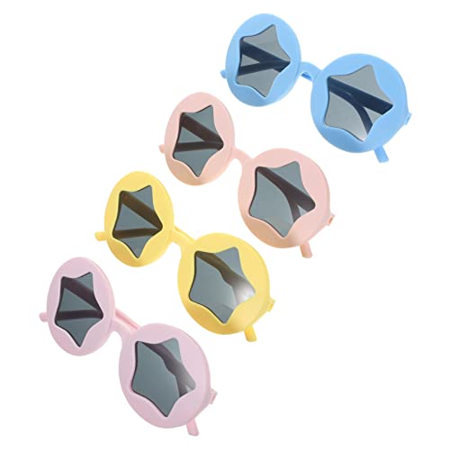 Didiseaon 4 Pairs Kids Sunglasses Boys Girls Cartoon Style Lightweight Party Glasses Photo Prop