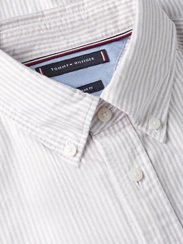 Image of Tommy Hilfiger Men's Long Sleeve Oxford Shirts in Regular Fit, Men's Button Down Shirts, Also Available in Big and Tall