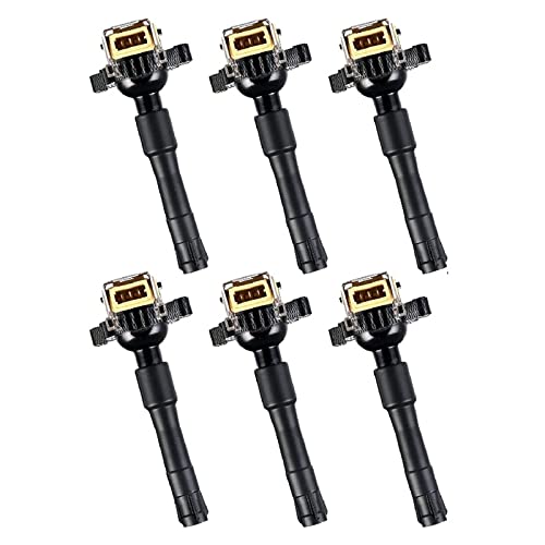 6個ブラックイグニッションコイル と互換性がある E46 E39 X5 E36 325 330 328 M3 2.3 2.5 2.8 3.0 カーアクセサリー交換用