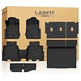 LASFIT Floor Mats & Cargo Liner & Backrest Mat Set for 2021-2026 Ford Bronco 4-Door Carpet Flooring All Weather TPE Protector Waterproof Sub Trunk Mat Back Seat Cover, Combo Set