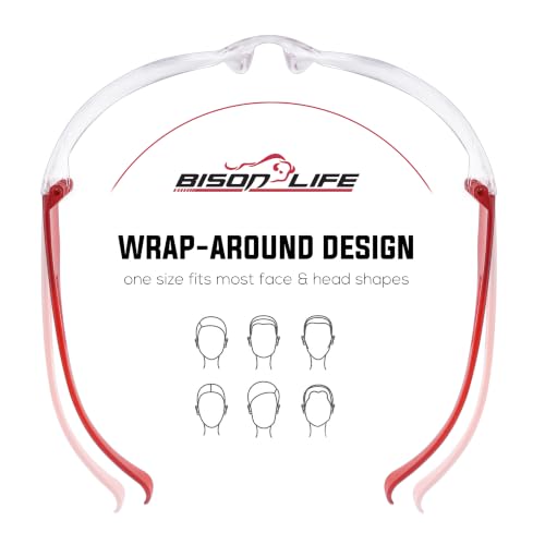 Image of BISON LIFE Clear Safety Glasses - ANSI Z87.1 Certified Scratch & Impact Resistant Eye Protection Goggles for Men & Women