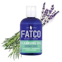 FATCO Facial Cleansing Oil and Face Cleanser for Normal and Combination Skin - Lavender, Rosemary + Lemongrass 2 oz
