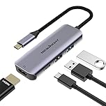 Newmight 4 in 1 USB-C Hub with 100W Power Delivery, HDMI 4K, Fast Data Transfer for MacBook Air/iPad Pro and Other Type C Devices