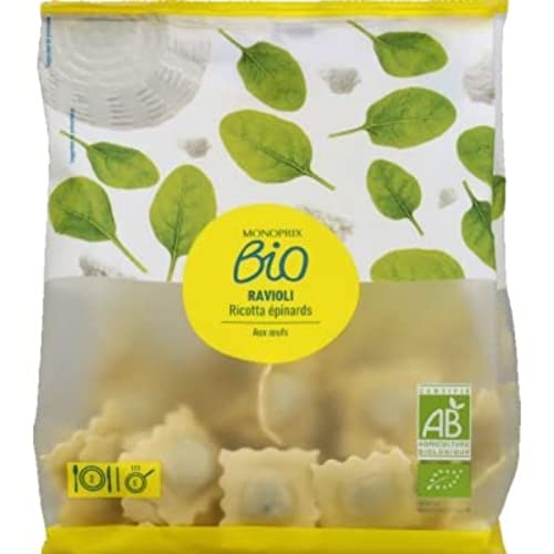 Monoprix Bio Ravioli ricotta à pinards bio - Le sachet de 250 g
