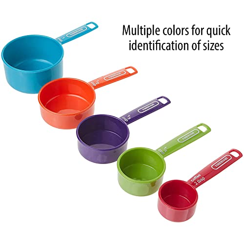 Farberware Professional Plastic Measuring Cups with Coffee Spoon, Set of 5, Colors may vary - Image 3