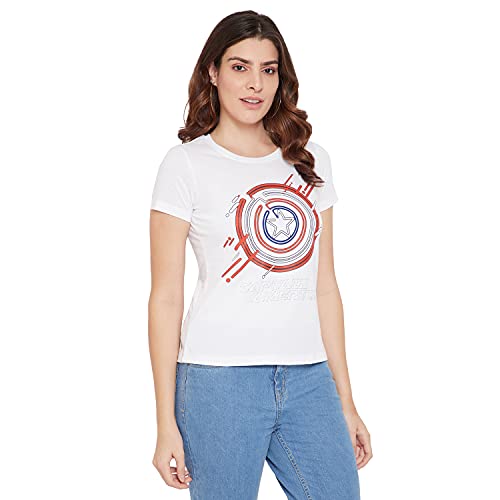 Image of Marvel Women Round Neck Short Sleeves T-Shirt