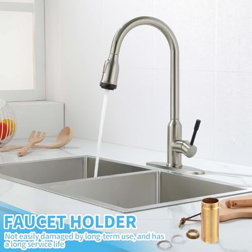 2 Stück Wasserhahn Verlängerung, Messing Schlauchverschraubung Hohe M32 x 6cm Verlängerte Gewinderohr mit Kontermutter Schaftmuttern Wasserhahnverlängerung Küche Wasserhahn Aufsatz