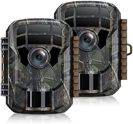 CAMPARKCAM 2 Pack Trail Camera - Game Camera 24MP 1080P Motion Activated Trail Cam Scouting Hunting Cam Wildlife with 2.0 LCD Screen 120° Wide Angle Lens Night Vision Waterproof