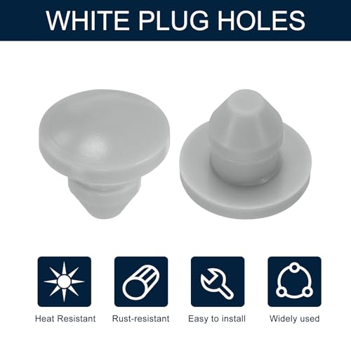 Image of uxcell 10pcs Hole Plugs 3 /16 Inch (4.2mm) Button Plugs, Grey Silicone, Waterproof & Dustproof