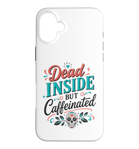 Dead Inside But Caffeinated �r���e�[�W �^�C�|�O���t�B �V���K�[�X�J�� �X�}�z�P�[�X iPhone 16 Plus �p