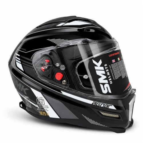 Image of SMK Agnar Revv Full Face Dual Visor Helmet - ISI DOT ECE 22.06 Certified | ISI Certified, DOT Certified, ECE 22.06 Certified, Dual Visor, Full Face