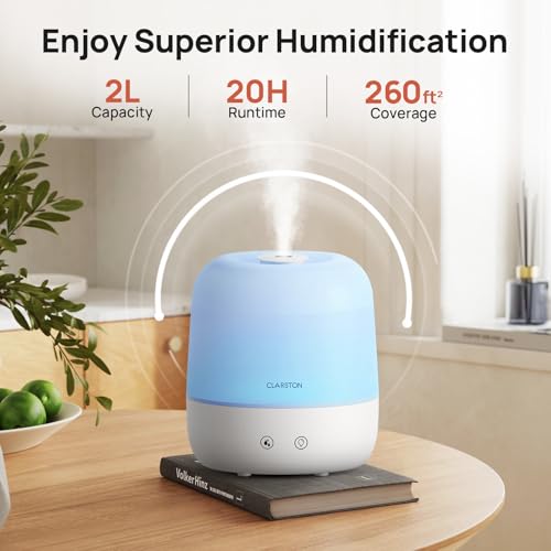 2L Cool Mist Humidifier for Bedroom with 360°…