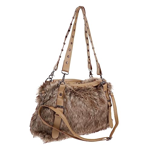 Grand sac à main en peluche FRCOLOR pour un usage quotidien extérieur